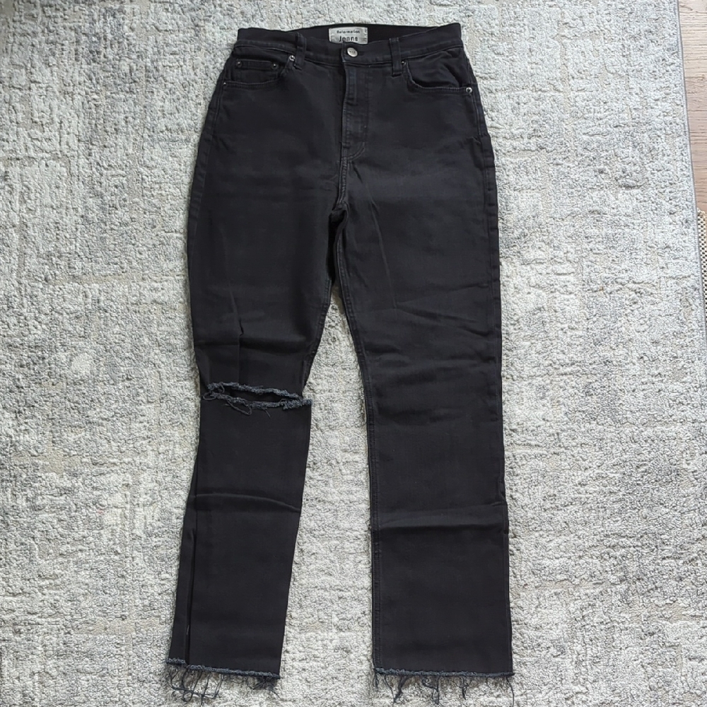 Reformation Liza High Straight Jean in Argentine Size 28